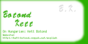 botond kett business card